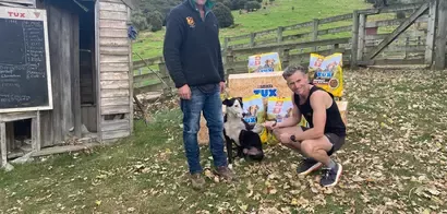 Mark shaking dog's hand post race 2 - LANDSCAPE 1