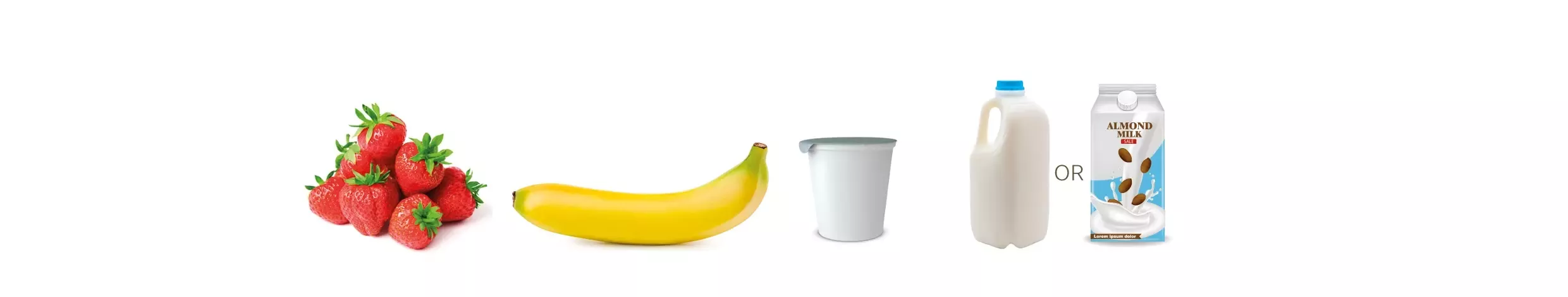 Banana strawberry smoothie ingredient